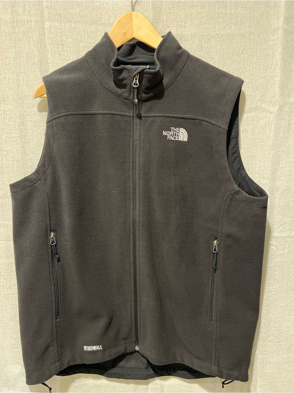 The North Face Black WindWall Fleece Vest - Full Zip, Men's Large